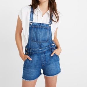 Madewell Denim Short Overalls